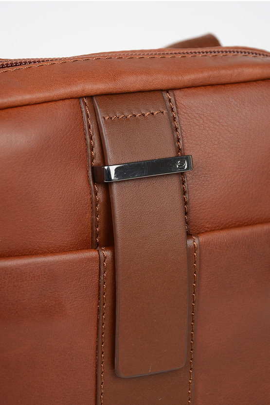 BAE Leather Ipad Crossbody Bag Brown