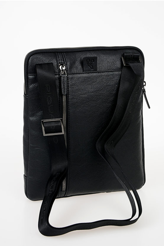 BLACK SQUARE Leather Crossbody Bag Black