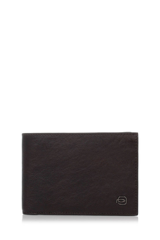 BLACK SQUARE Wallet with Coin Holder DarkBrown