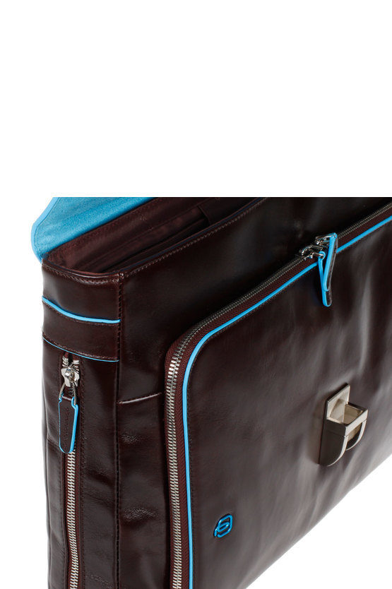 BLUE SQUARE Laptop Briefcase Expandable Mahogany