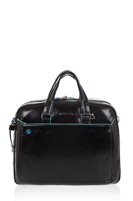 BLUE SQUARE Laptop Weekend Duffle Bag with Shirt Holder Black