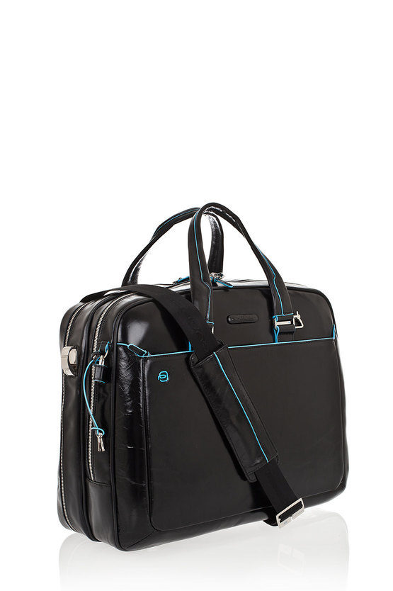 BLUE SQUARE Laptop Weekend Duffle Bag with Shirt Holder Black