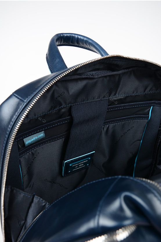 BLUE SQUARE Leather Computer Ipad Backpack Blue