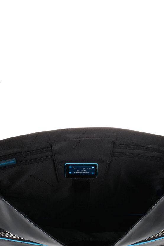 BLUE SQUARE Messenger Bag porta PC Nero