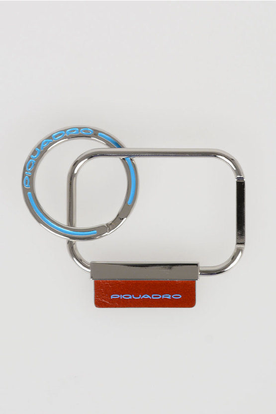 BLUE SQUARE Rectangular Keychain Orange