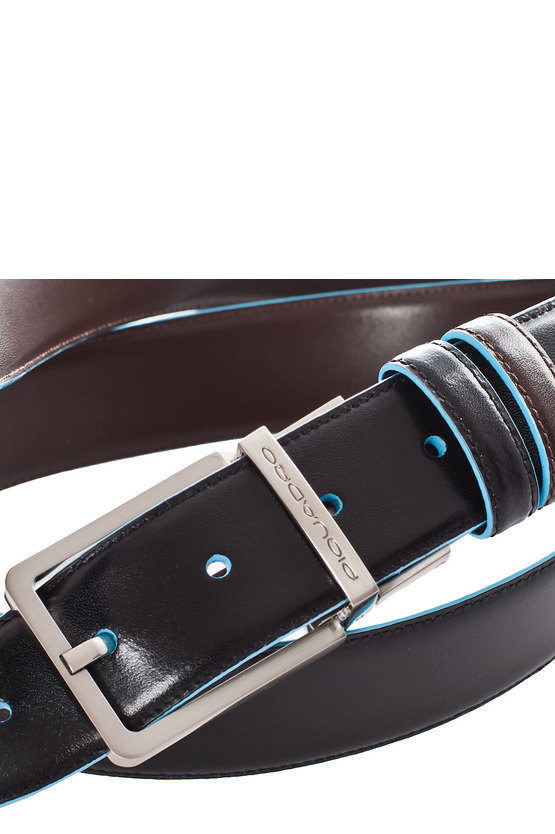 BLUE SQUARE Reversible Belt Black/Mahogany