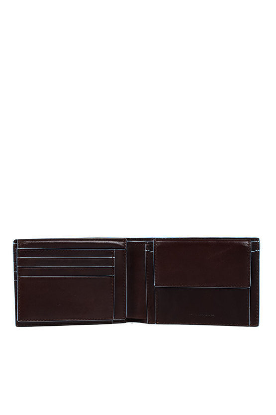 BLUE SQUARE Wallet with Business Card Holder Brown