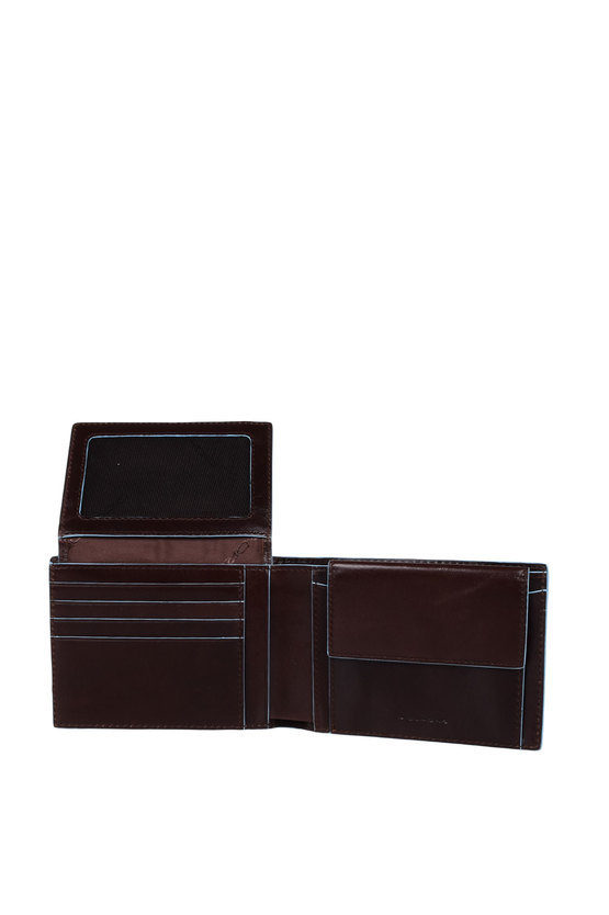 BLUE SQUARE Wallet with Business Card Holder Brown