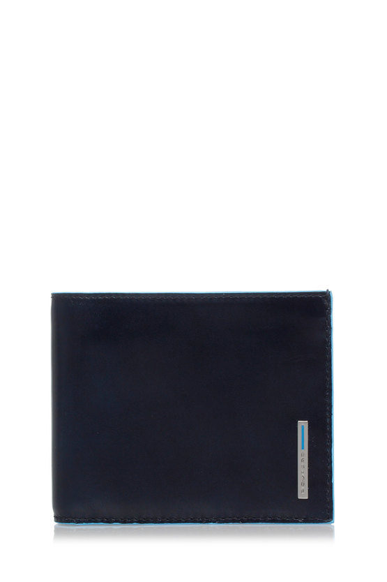 BLUE SQUARE Wallet with Coin Case and Credit Card Slots Blue