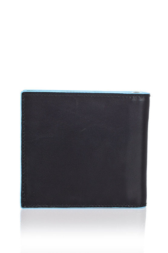 BLUE SQUARE Wallet with Spring for Money Black