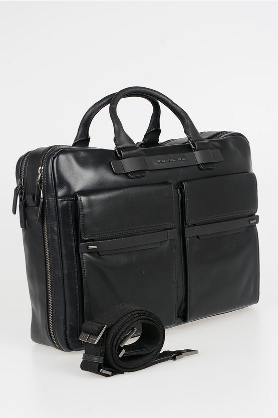 CUBE Leather Business Bag Black