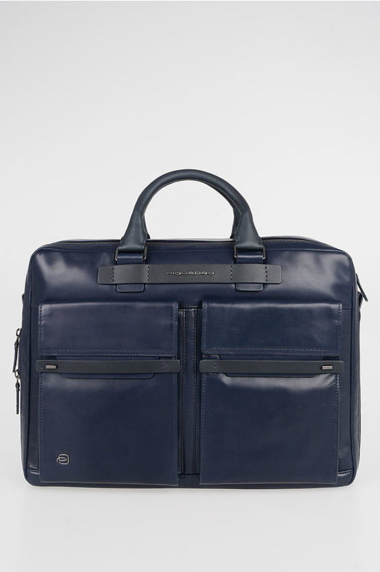 CUBE Leather Business Bag Blue