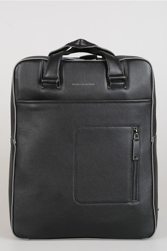 DAVID 15,6" notebook Leather Backpack Black