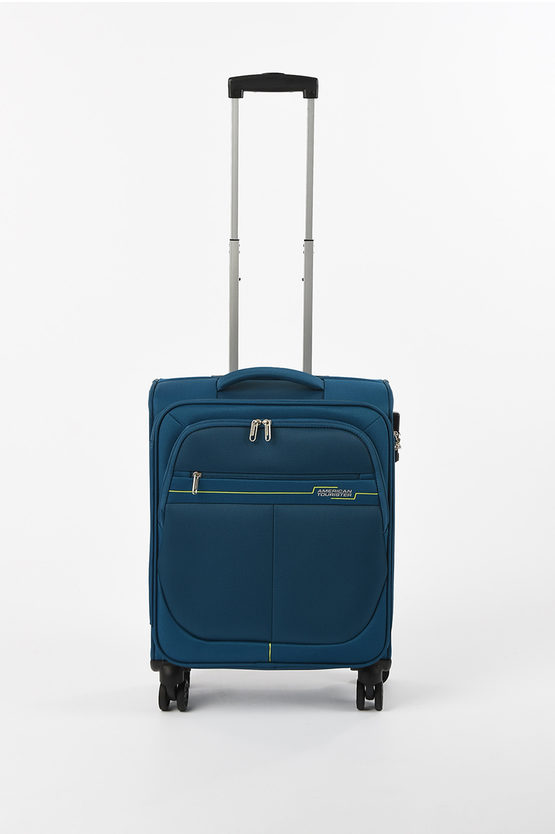 DEEP DIVE Cabin Trolley 55cm 4W Teal/Lime