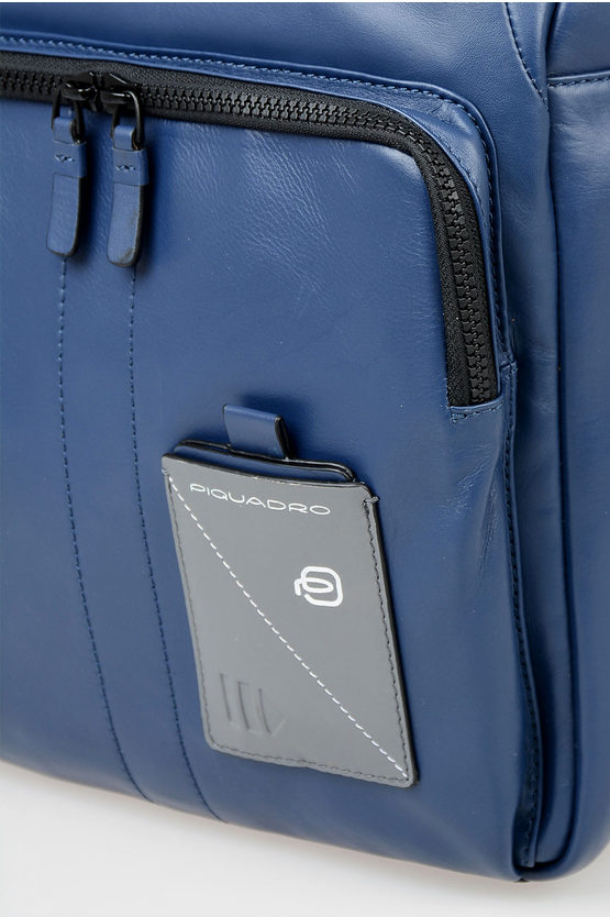 EXPLORER Leather Backpack for Ipad Blue