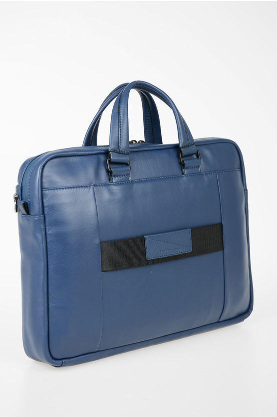 EXPLORER Leather Business Briefcase Blue