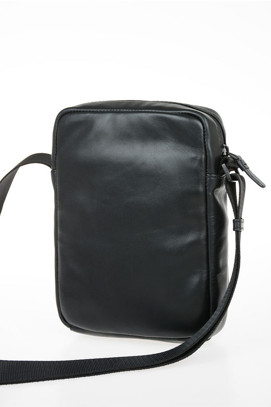 EXPLORER Leather Crossbody Bag Black