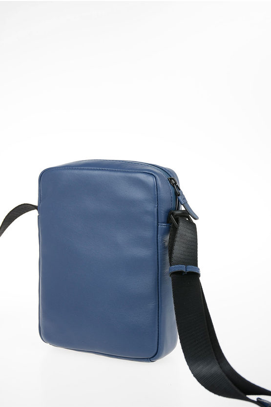 EXPLORER Leather Crossbody Bag Blue