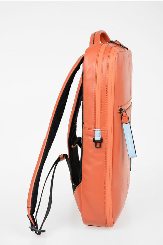EXPLORER Leather Expandable  computer Backpack Orange
