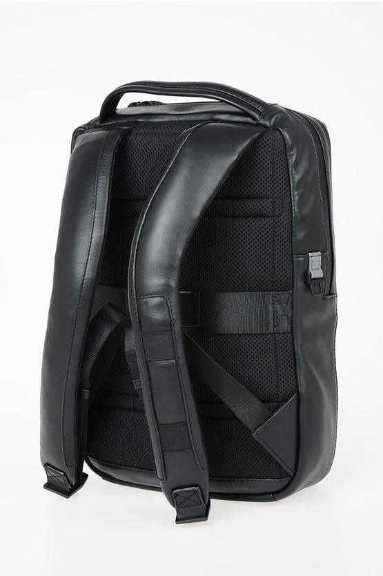 EXPLORER Leather Expandable  computer iPad® Backpack Black