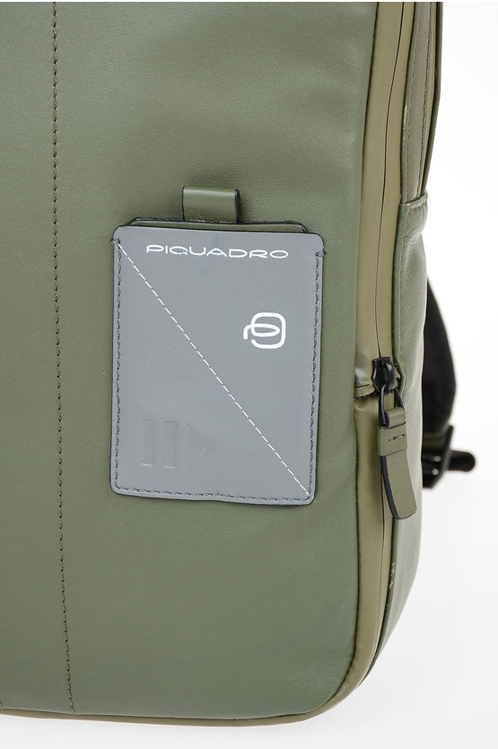 EXPLORER Leather Expandable  computer iPad® Backpack Green