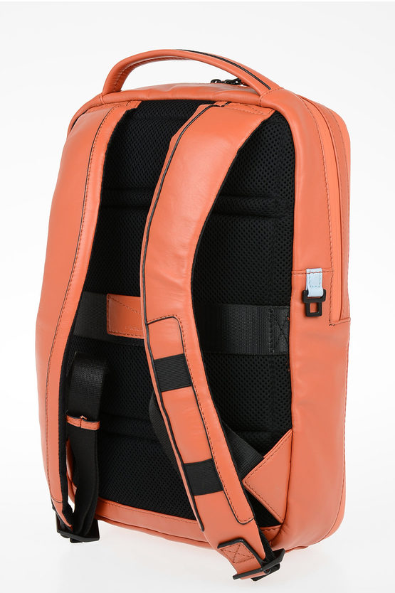 EXPLORER Leather Expandable  computer iPad® Backpack Orange