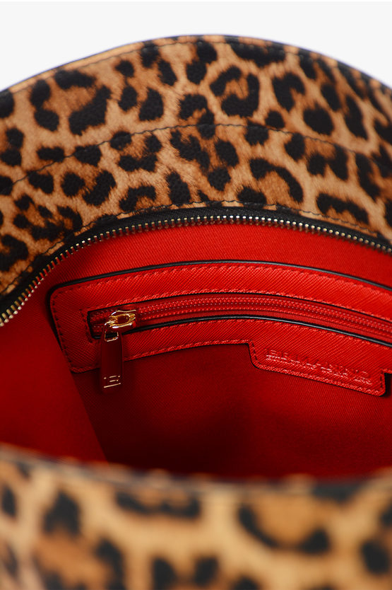 Faux Leather Leopard Printed HOBO GRETA Bag