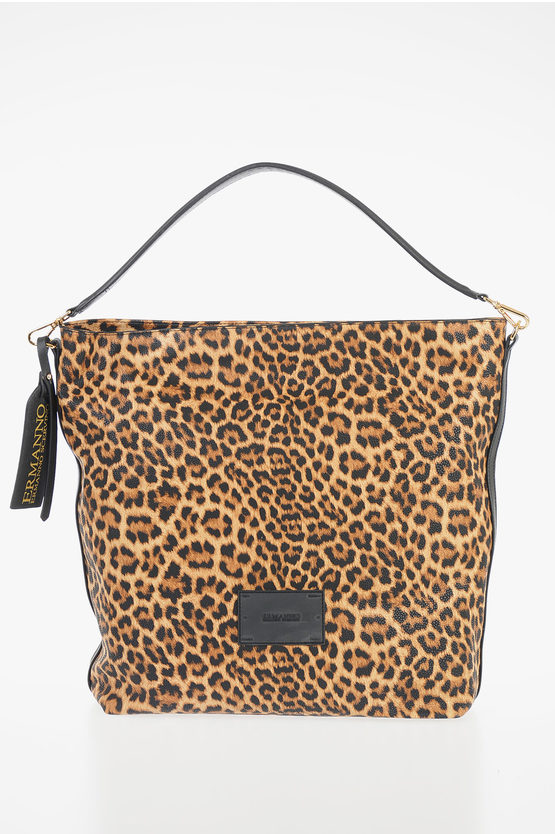 Faux Leather Leopard Printed HOBO GRETA Bag 