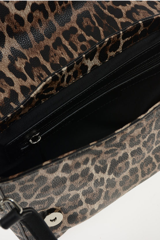 Faux Leather Leopard Printed SMALL FLAP GRETA Bag