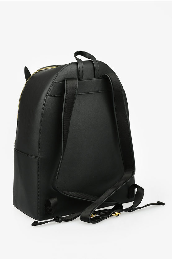 Faux Leather Wing Embroidered NOHOLE Backpack