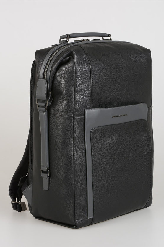 FEELS Leather Multi Pocket Backpack TSA Lock Black