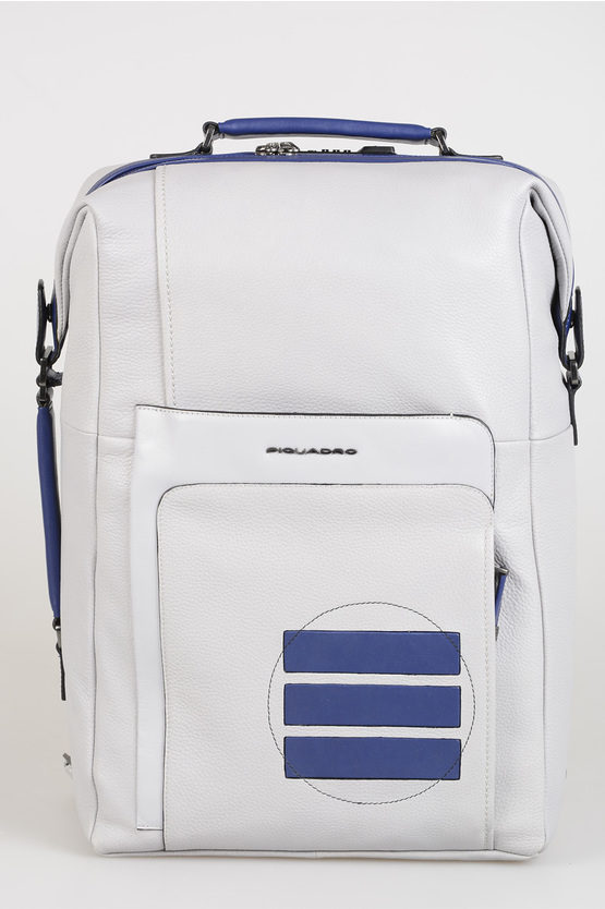 FEELS Leather Multi Pocket Backpack TSA Lock Grey