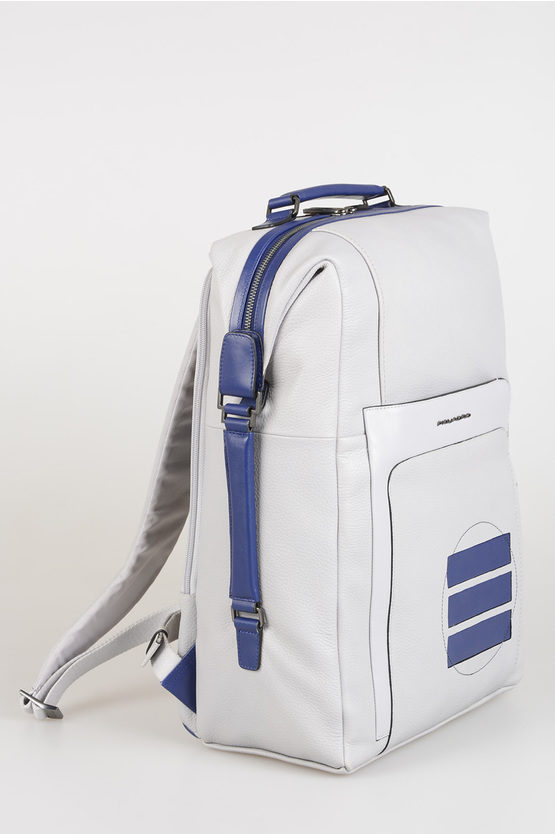 FEELS Leather Multi Pocket Backpack TSA Lock Grey