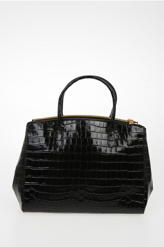 Leather Crocodile Printed SORTIE CROCO SHINY SOFT Bag