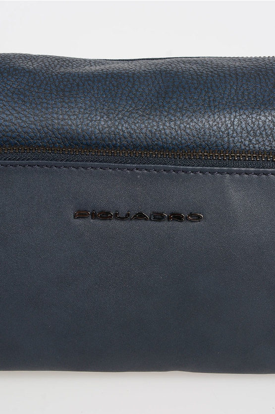 LINE Leather Bum Bag Blue