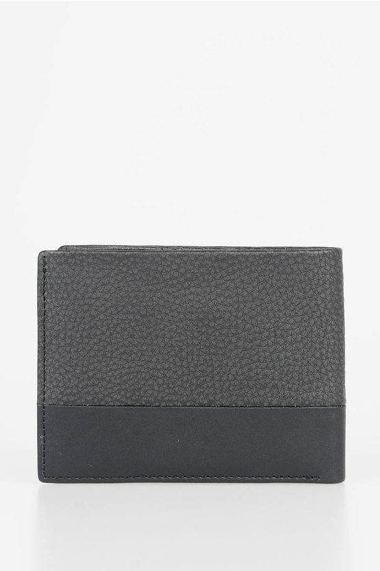 LINE Leather Wallet Black