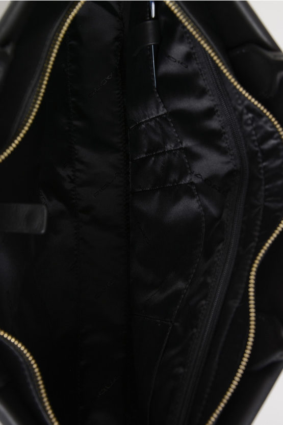 LOL Leather Shoulder Bag Black