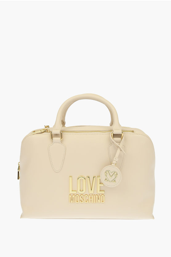 LOVE Faux Leather GOLD METAL LOGO Bag