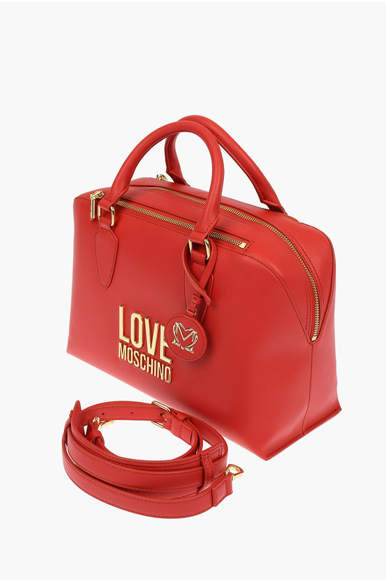 LOVE Faux Leather GOLD METAL LOGO Bag