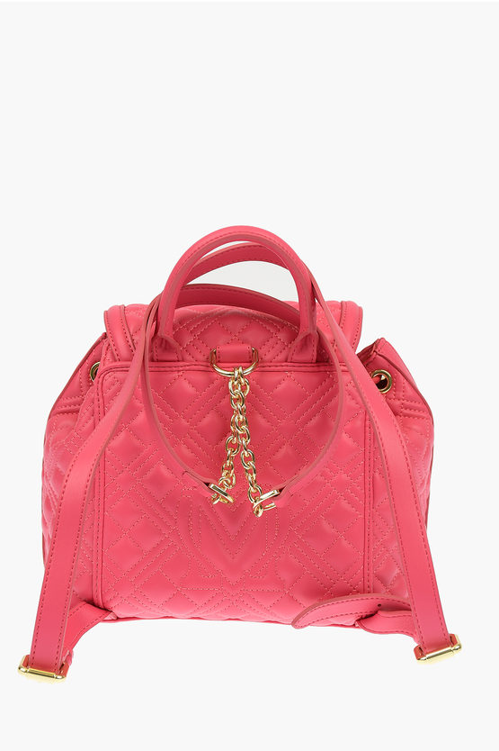 LOVE Faux Leather NEW SHINY QUILTED Backpack
