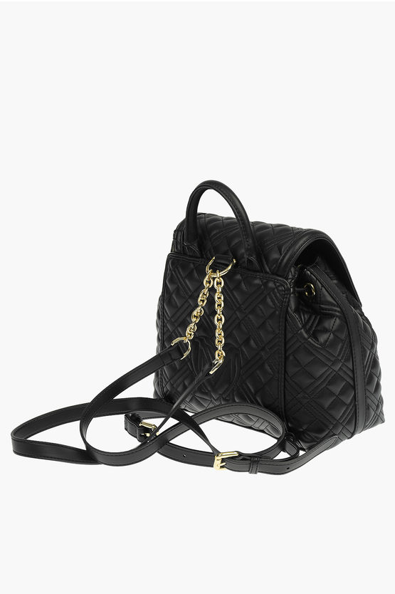 LOVE Faux Leather NEW SHINY QUILTED Backpack