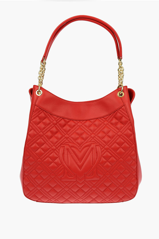 LOVE Faux Leather NEW SHINY QUILTED Handbag