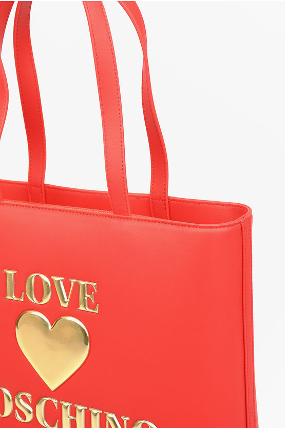 LOVE Faux Leather PADDED SHINY HEART Bag