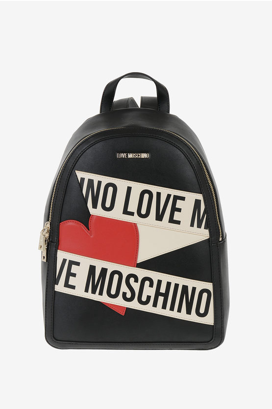 LOVE Faux Leather Printed Backpack