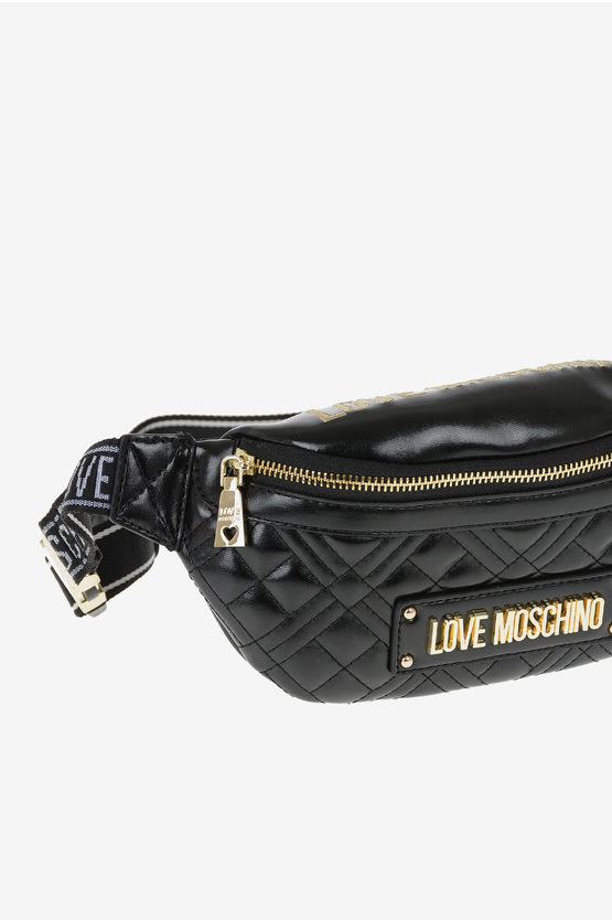 LOVE Faux Leather Quilted Fanny Pack