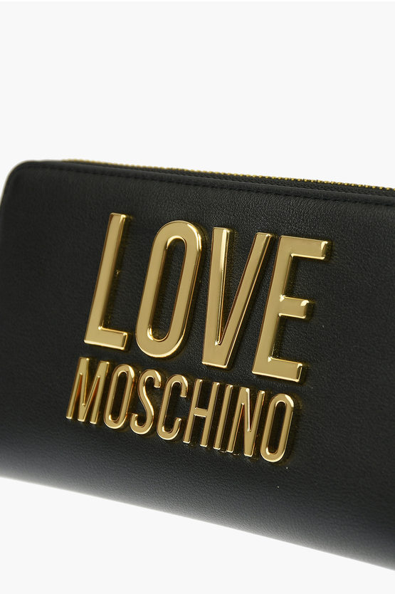 LOVE Faux Leather SLG GOLD METAL LOGO Wallet