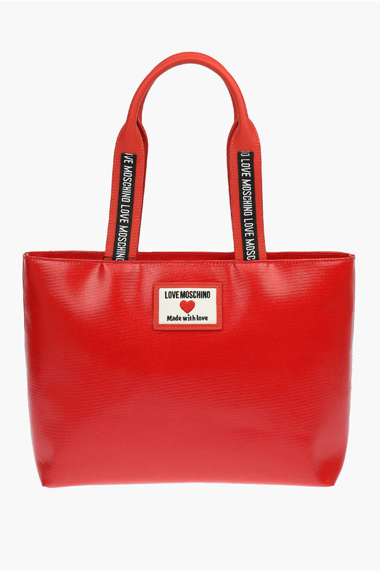 LOVE Faux Leather SPORTY LABEL Tote Bag