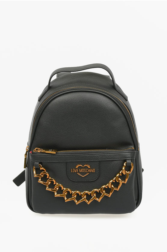 LOVE Faux Leather THE NEW CHAIN HEART Backpack