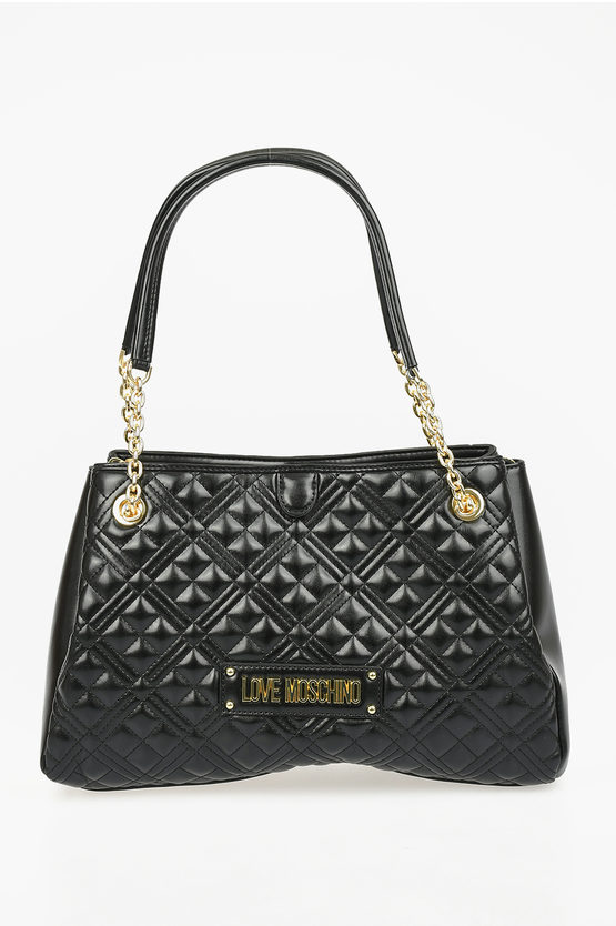 LOVE Faux Quilted Leather NEW SHINY Hand Bag