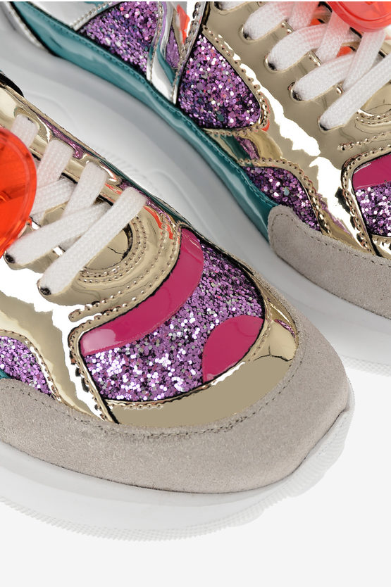 LOVE Glittered Low Sneakers